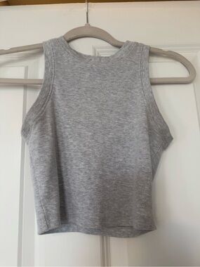 Tilly's Light Gray Ribbed Tank Top